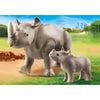 Playmobil Rhino with Calf-70357-Animal Kingdoms Toy Store