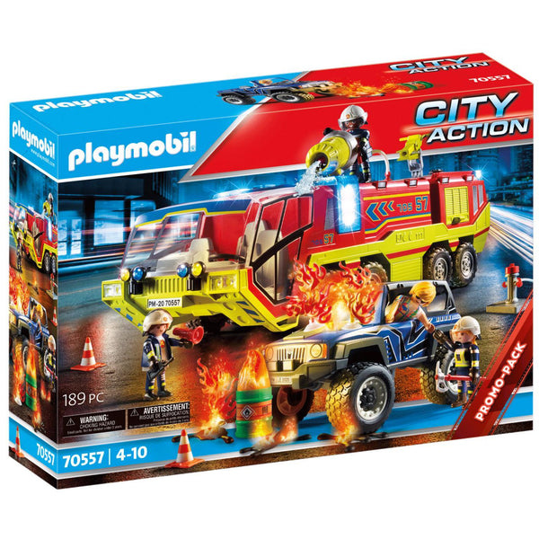 Playmobil City Action Fire Engine with Truck-70557-Animal Kingdoms Toy Store