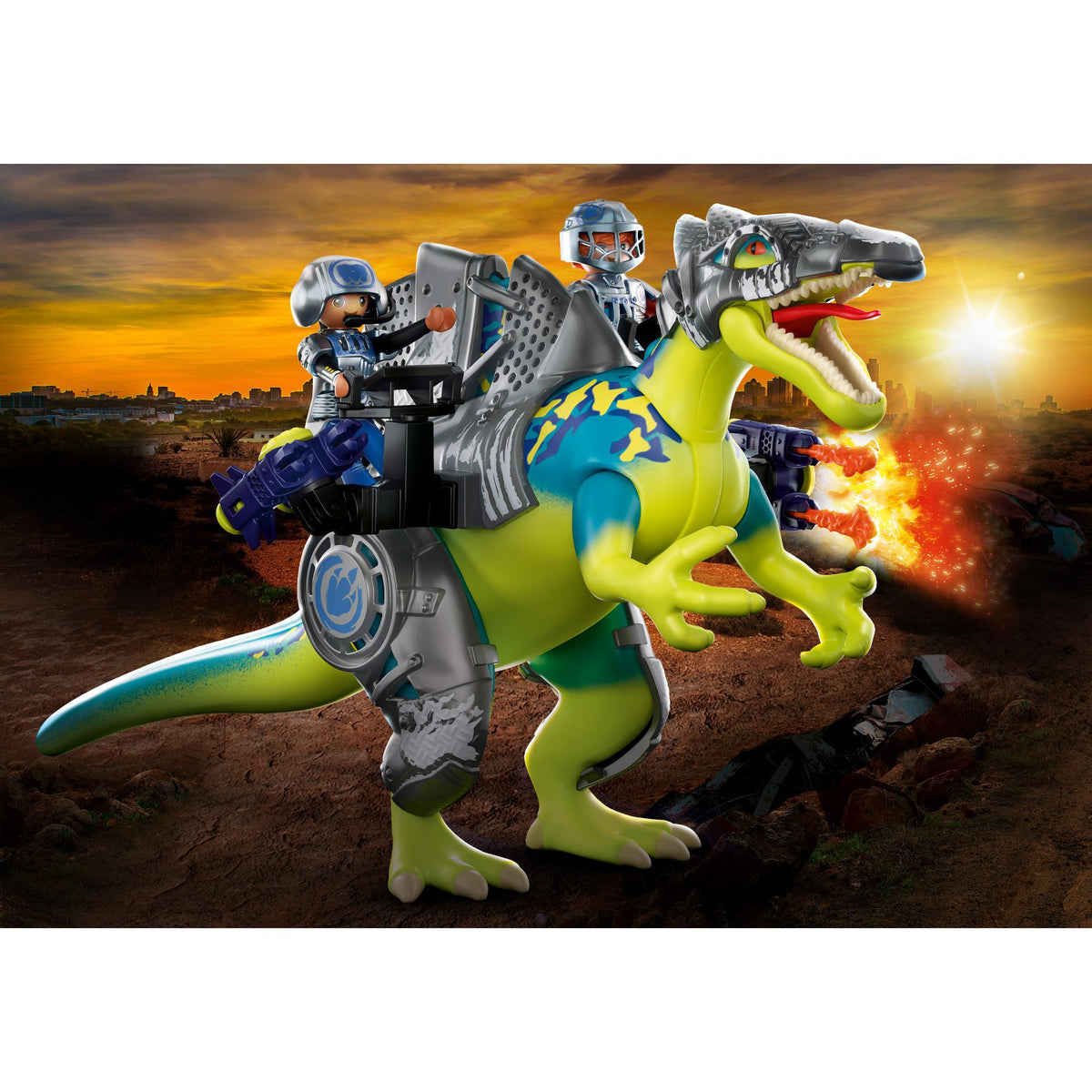 Playmobil Dino Rise Spinosaurus: Double Defense Power-70625-Animal Kingdoms Toy Store