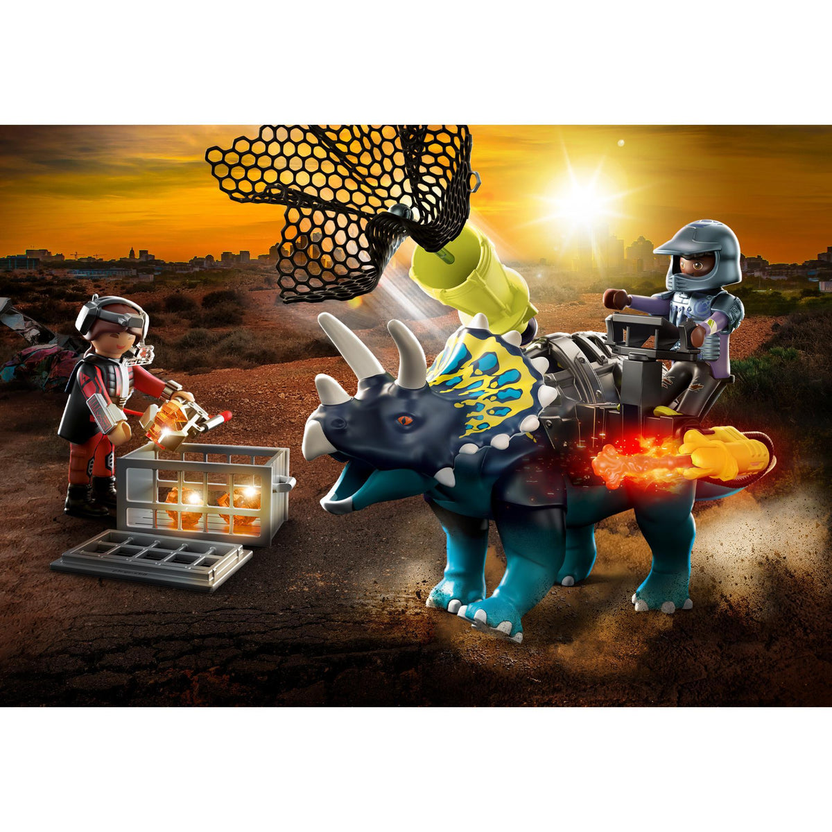 Playmobil Dino Rise Triceratops: Battle for the Legendary Stones-70627-Animal Kingdoms Toy Store