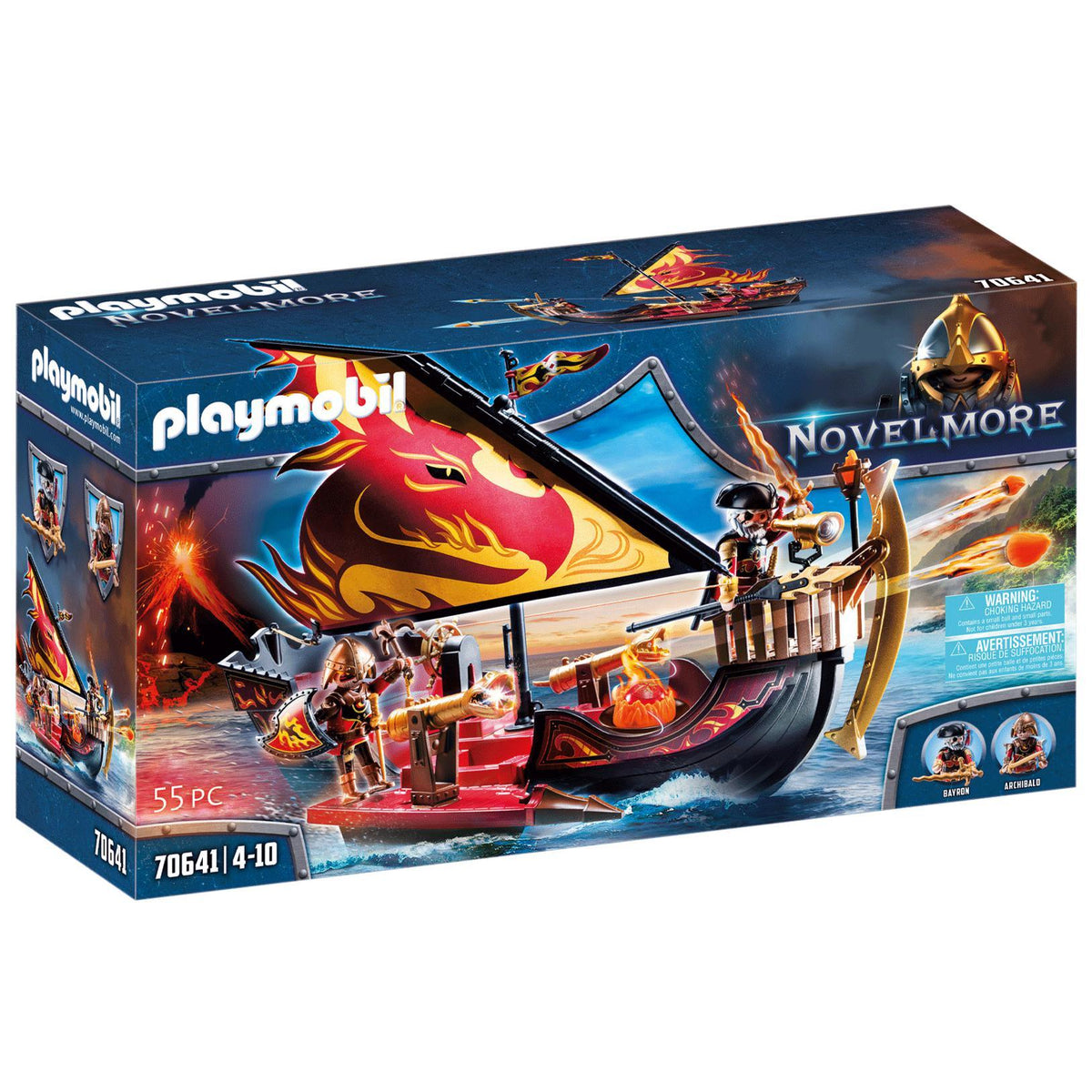 Playmobil Novelmore Burnham Raiders Fire Ship-70641-Animal Kingdoms Toy Store