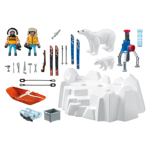 Playmobil Arctic Explorer with Polar Bears-9056-Animal Kingdoms Toy Store