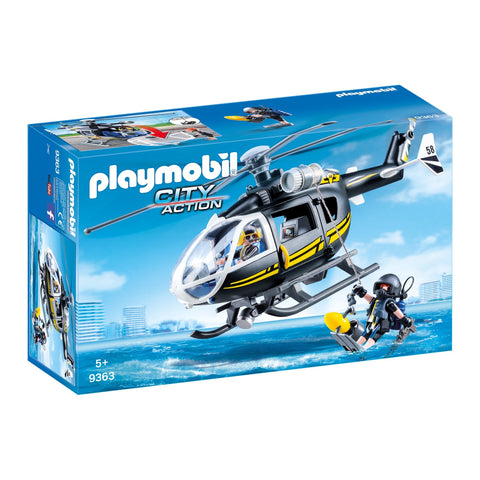 Playmobil Tactical Unit Helicopter-9363-Animal Kingdoms Toy Store