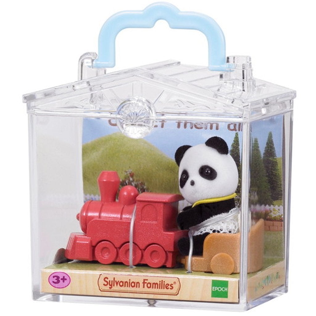Sylvanian Families Carry Case Panda with Red Train-4391-Animal Kingdoms Toy Store