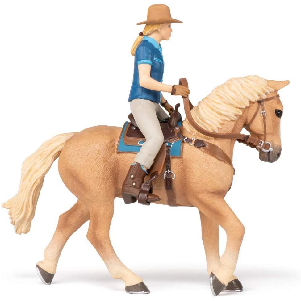 Papo Wild West Horse and Cowgirl-51566-Animal Kingdoms Toy Store