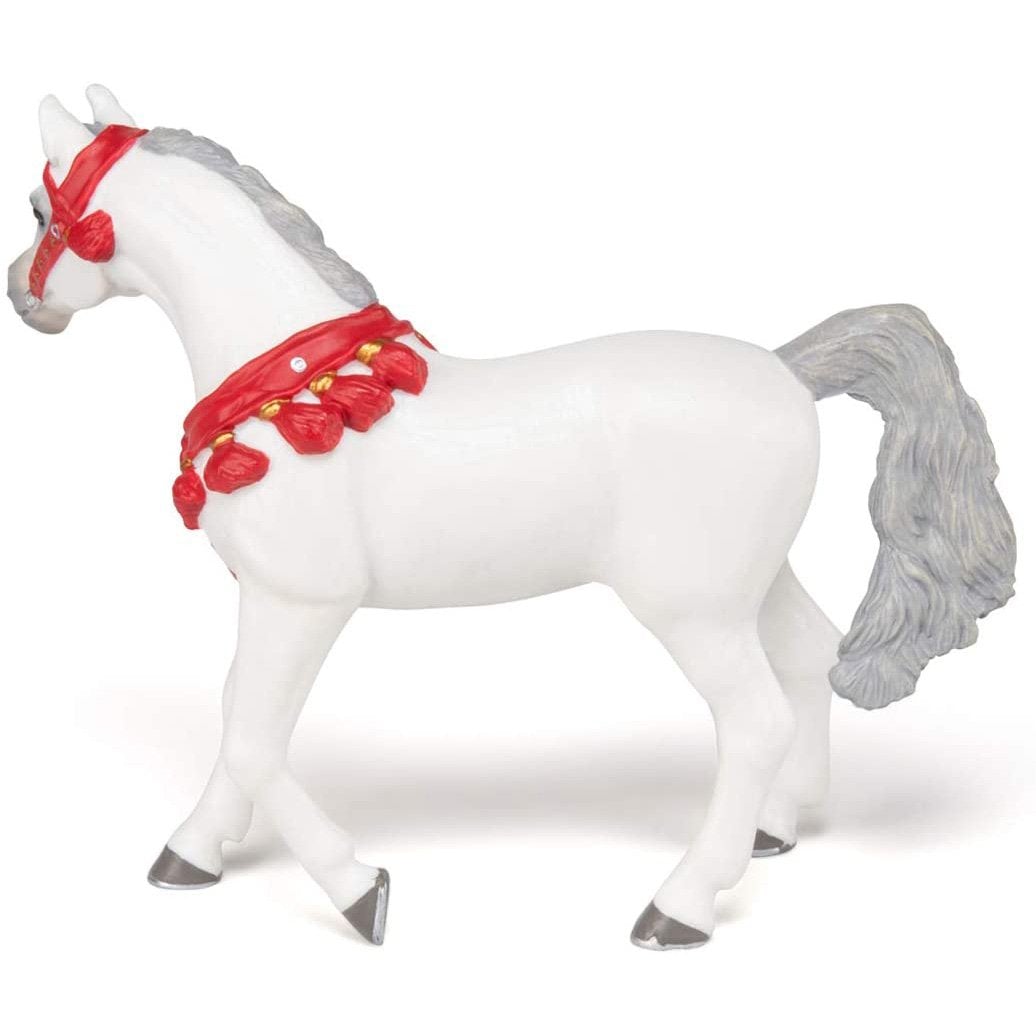 Papo White Arabian Horse in Parade Dress-51568-Animal Kingdoms Toy Store