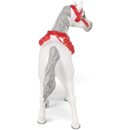 Papo White Arabian Horse in Parade Dress-51568-Animal Kingdoms Toy Store