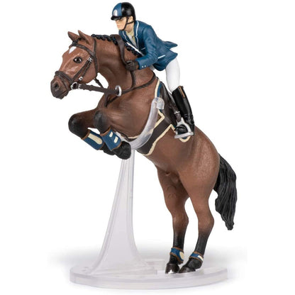 Papo Jumping Horse with Rider-51562-Animal Kingdoms Toy Store