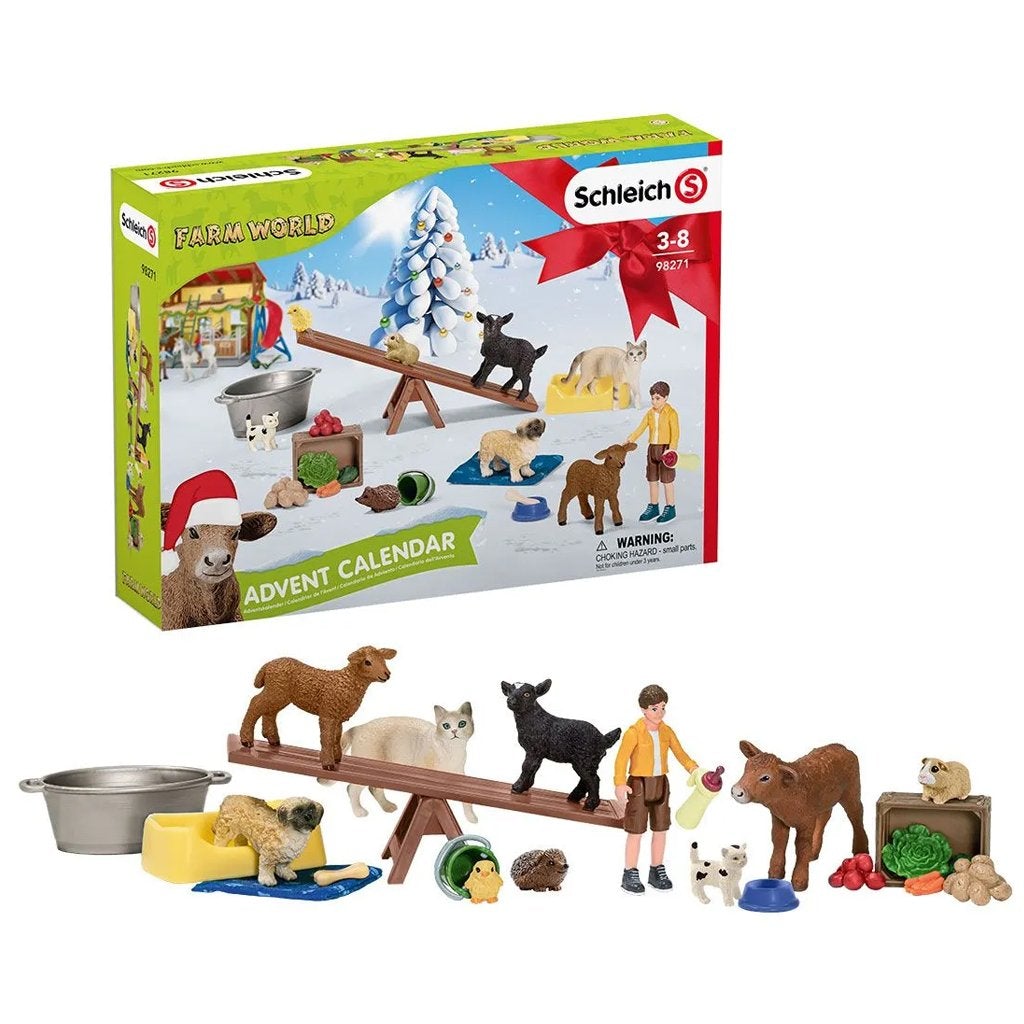 Schleich Advent Calendar Farm World Animal Kingdoms Toy Store