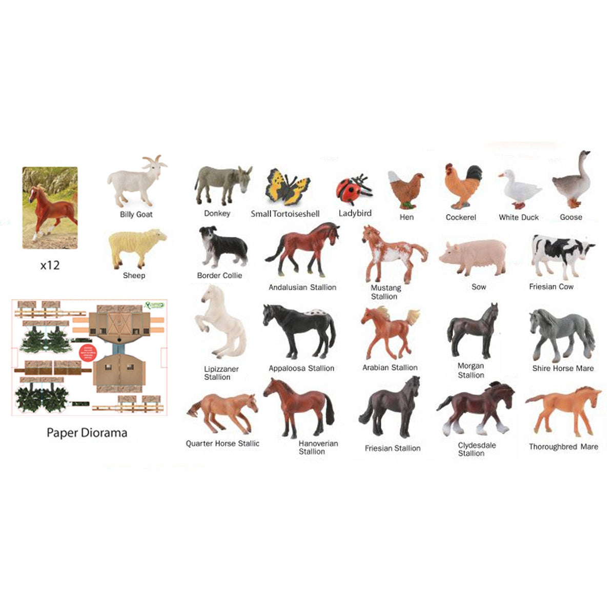 CollectA Advent Calendar Horse and Farm-84178-Animal Kingdoms Toy Store