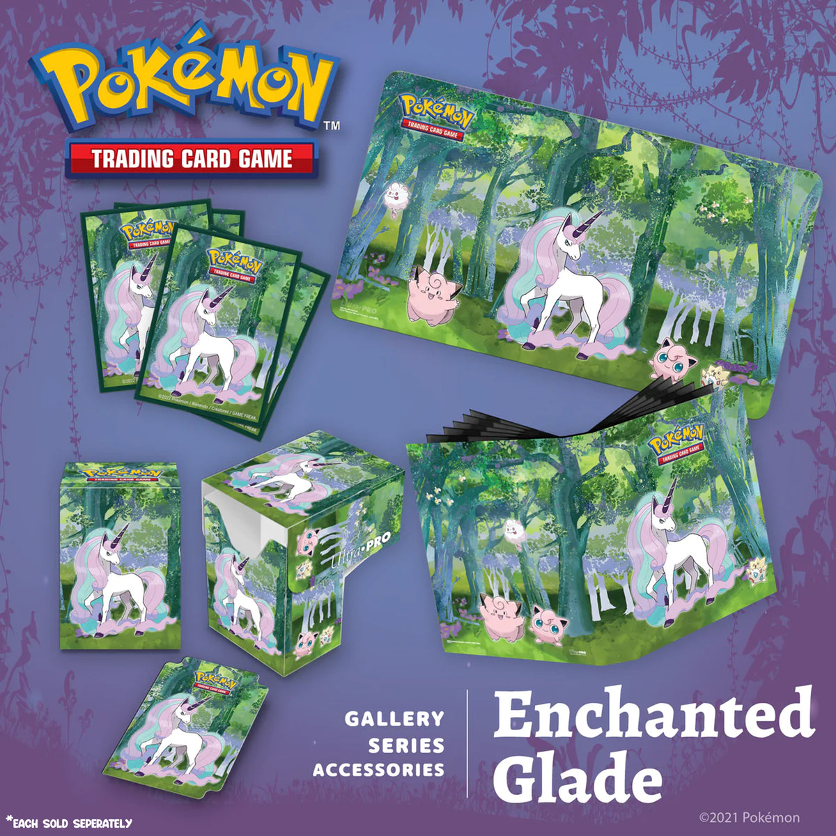 Pokemon TCG Deck Protector Sleeves x65 - Gallery Series- Enchanted Glade