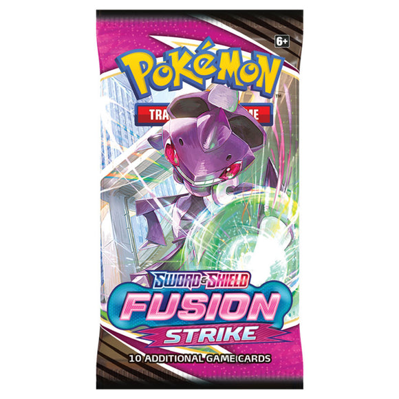 Pokemon TCG Sword and Shield Fusion Strike Booster Pack - Genesect Pack Art