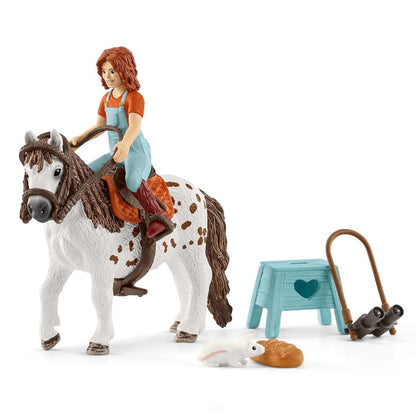 Schleich Horse Club Mia & Spotty-42518-Animal Kingdoms Toy Store
