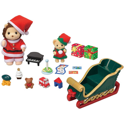 Sylvanian Families Mr. Lions Winter Sleigh-5568-Animal Kingdoms Toy Store