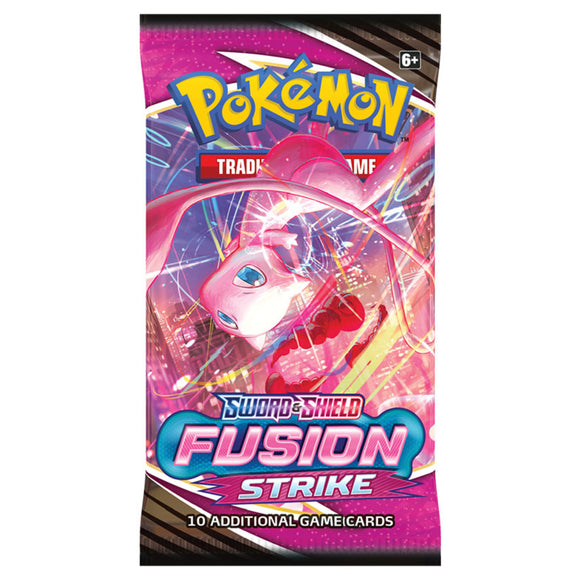 Pokemon TCG Sword and Shield Fusion Strike Booster Pack - Mew Pack Art