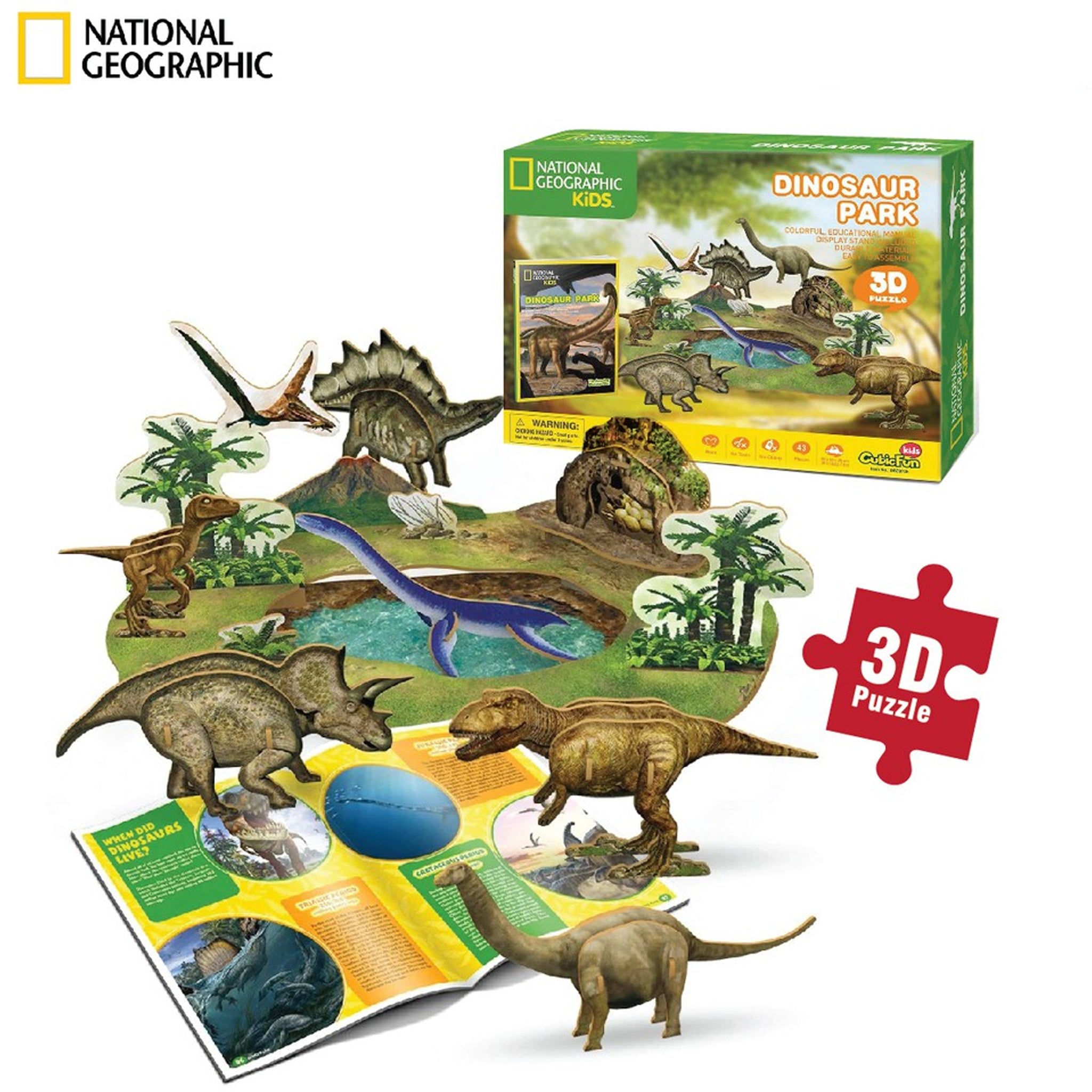 National Geographic - Puzzle 3D de dinossauros, brinquedos e jogos de  dinossauros ㅤ, Vivendo e crescendo