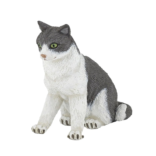 Papo Black and White Cat Sitting