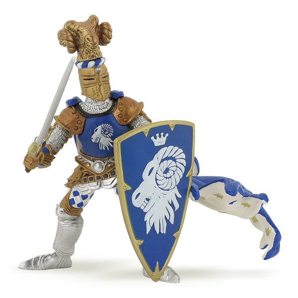Papo Blue Weapon Master Ram Knight-39913-Animal Kingdoms Toy Store