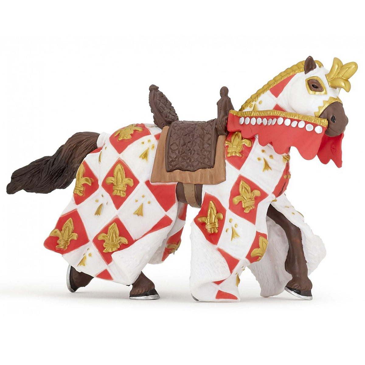 Papo White Horse Fleur de Lys-39789-Animal Kingdoms Toy Store