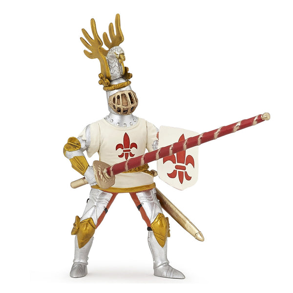 Papo White Knight Fleur de Lys-39790-Animal Kingdoms Toy Store