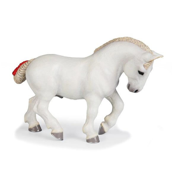 Papo White Percheron-51567-Animal Kingdoms Toy Store
