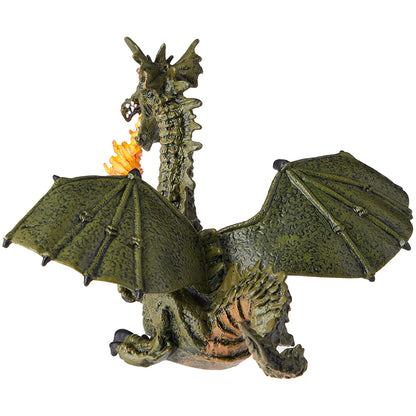 Papo Green Winged Dragon with Flame