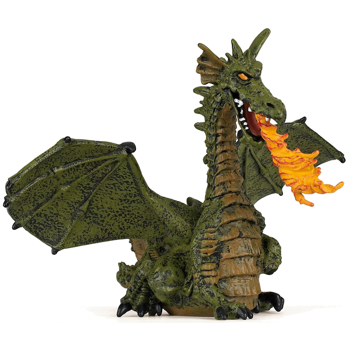 Papo Green Winged Dragon with Flame