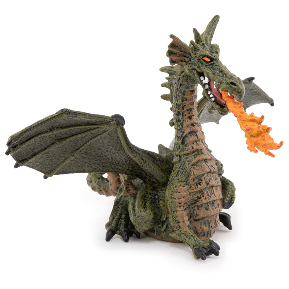 Papo Green Winged Dragon with Flame