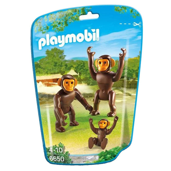 Playmobil Chimpanzee Family-6650-Animal Kingdoms Toy Store