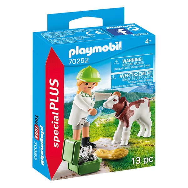 Playmobil Special Plus Vet with Calf-70252-Animal Kingdoms Toy Store