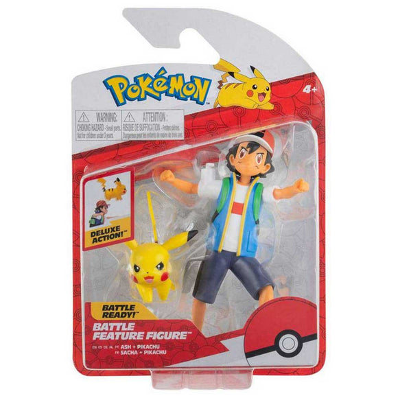 Pokemon Battle Feature Figure - Ash & Pikachu