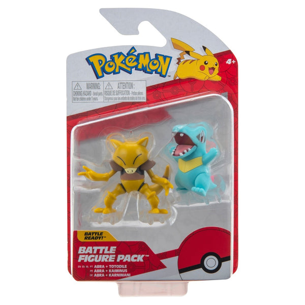 Pokemon Battle Figure - Abra & Totodile - Damaged Box