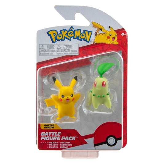 Pokemon Battle Figure - Pikachu & Chikorita