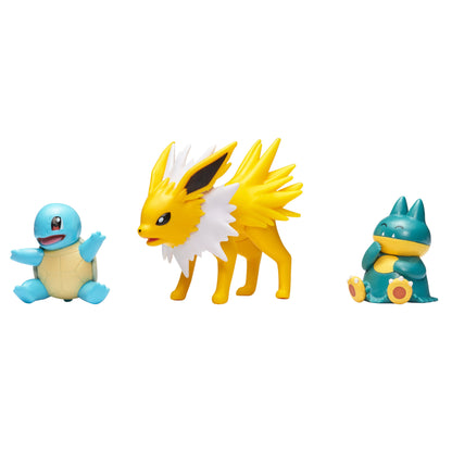 Pokemon Battle Figure Set - Jolteon, Squirtle and Munchlax