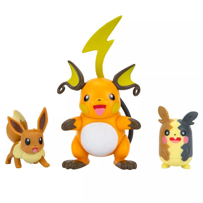 Pokemon Battle Figure Set - Raichu, Morpeko & Eevee