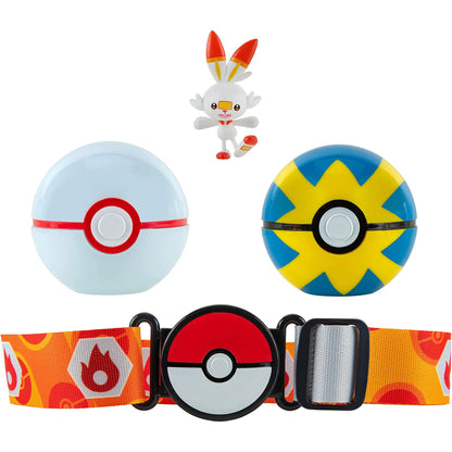 Pokemon Clip'n'Go Pokeball Belt Set - Scorbunny