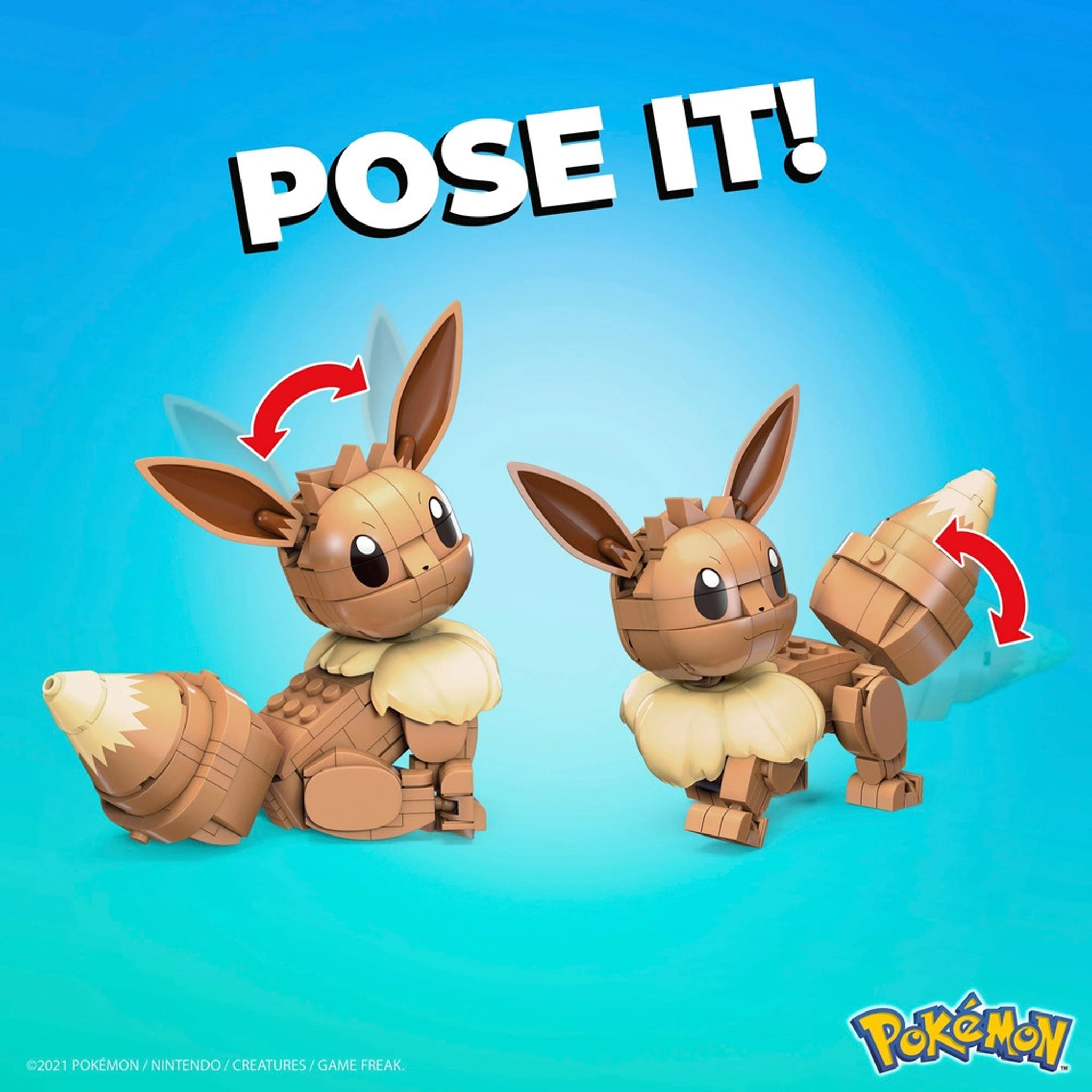 Pokemon Mega Construx Pokemon Build & Show Eevee Animal Kingdoms Toy