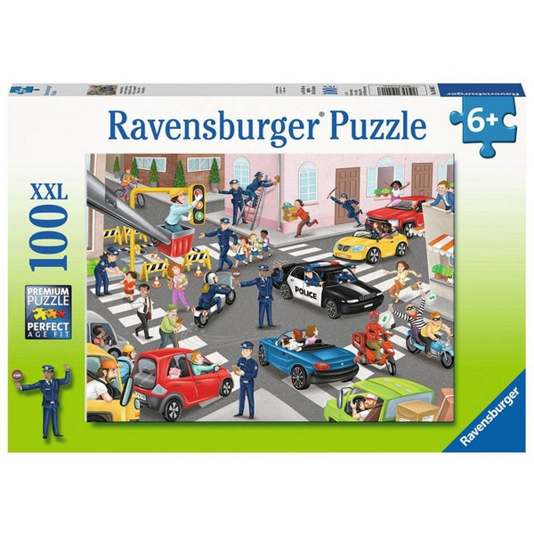 Ravensburger Police on Patrol Puzzle 100pc-RB10401-7-Animal Kingdoms Toy Store