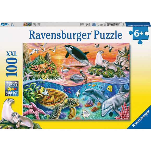 Ravensburger Beautiful Ocean Puzzle 100pc-RB10681-3-Animal Kingdoms Toy Store