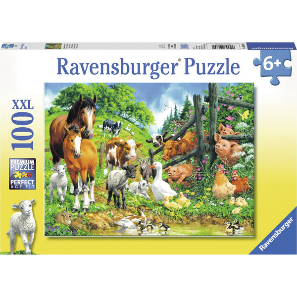 Ravensburger Animal Get Together Puzzle 100pc-RB10689-9-Animal Kingdoms Toy Store