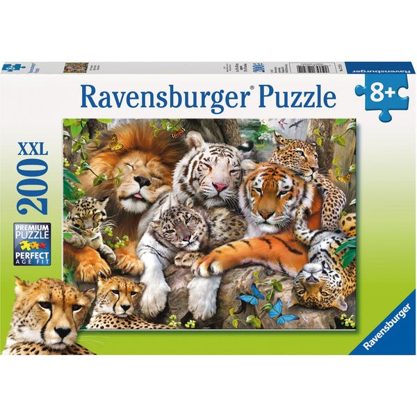 Ravensburger Big Cat Nap Puzzle 200pc-RB12721-4-Animal Kingdoms Toy Store