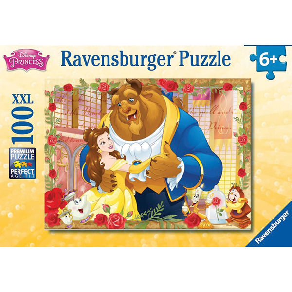 Ravensburger Disney Belle & Beast Puzzle GLITTER 100pc-RB13704-6-Animal Kingdoms Toy Store