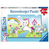 Ravensburger Puzzle Fairytale Unicorn 2x24pc-RB07828-8-Animal Kingdoms Toy Store