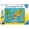 Ravensburger Animal World Map 150pc Puzzle