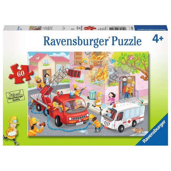 Ravensburger Firefighter Rescue! Puzzle 60pc-RB09641-1-Animal Kingdoms Toy Store