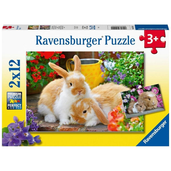 Ravensburger Guinea Pigs & Bunnies Puzzle 2x12pc-RB05144-1-Animal Kingdoms Toy Store