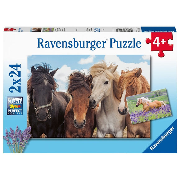 Ravensburger Horse Friends Puzzle 2x24 pc-RB05148-9-Animal Kingdoms Toy Store