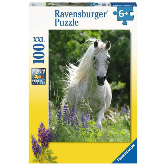 Ravensburger Horse in Flowers Puzzle 100pc-RB12927-0-Animal Kingdoms Toy Store