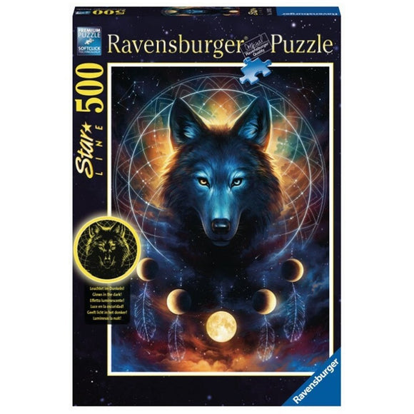 Ravensburger Luna Wolf Puzzle 500pc-RB13970-5-Animal Kingdoms Toy Store