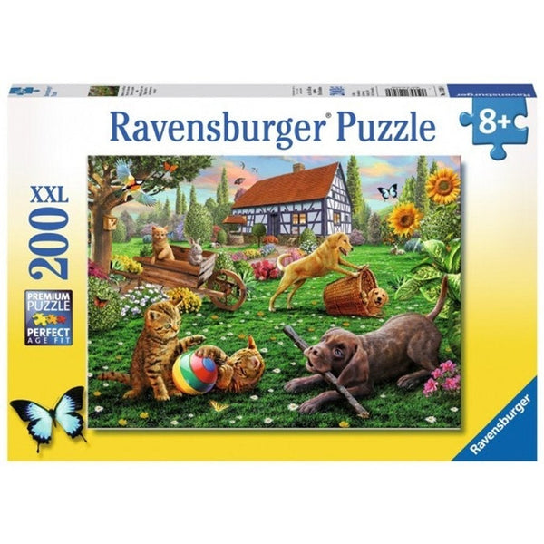 Ravensburger Playing in the Yard Puzzle 200pc-RB12828-0-Animal Kingdoms Toy Store